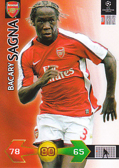 Bacary Sagna Arsenal 2009/10 Panini Super Strikes CL Update #360